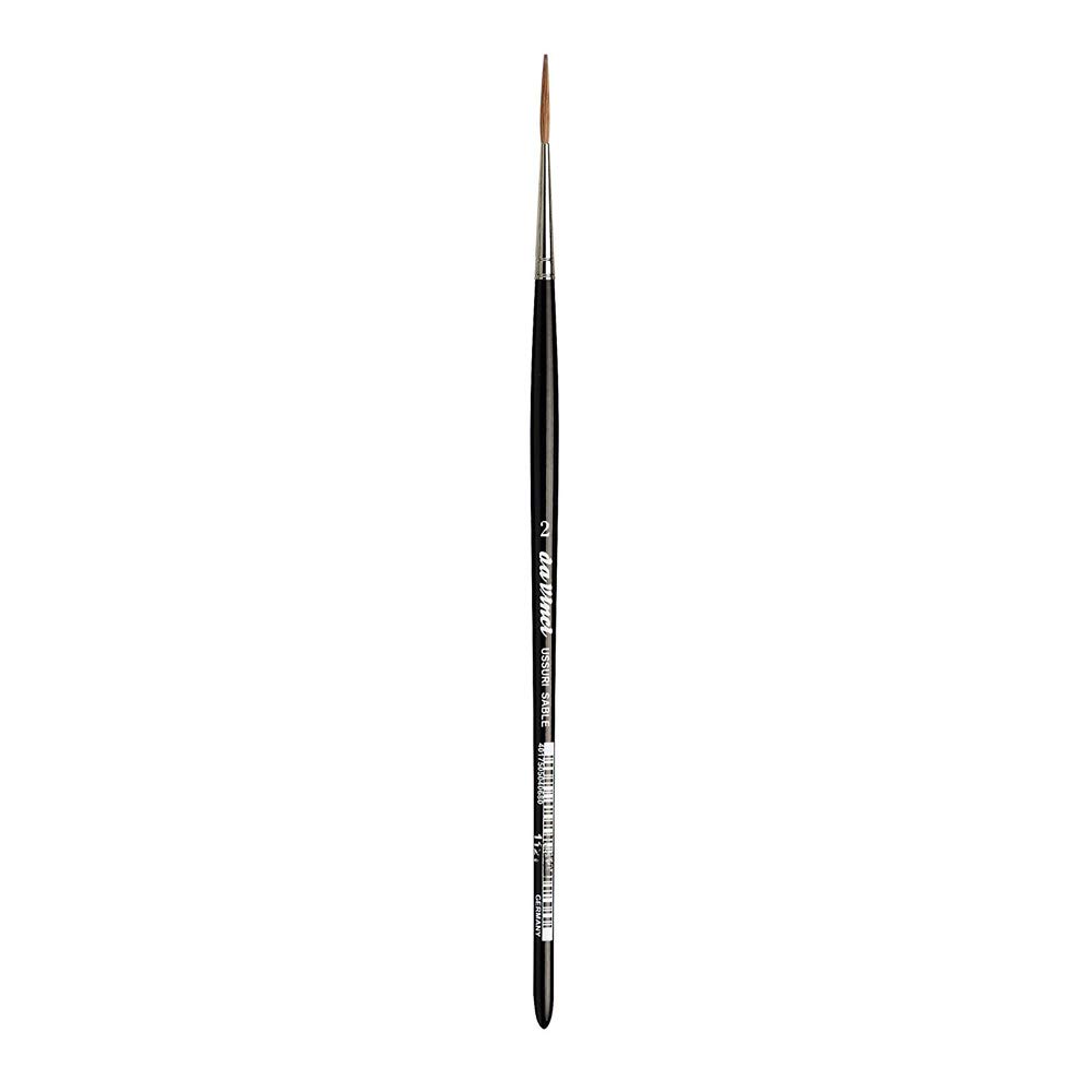 da Vinci Watercolor Series 1121 Sign Painting/Lettering Liner Paint Brush, Straight-Edge Tip Russian Red Sable, Size 2