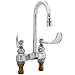 T&S Brass B-0892-01CR-L22 Centerset Faucet, Swivel Gooseneck, Ceramas, 2.2 GPM Laminar Flow Device, 4"