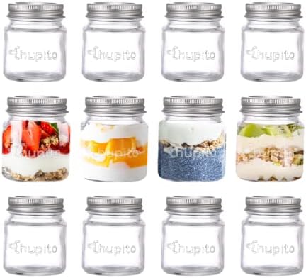Smiths Mason Jars Chupitos | Set of 6 2 oz per Ginger Shot Glasses with Lids Ideal Herbs and Spices Storage, Preserving Jars and More, Perfect Present for Christmas (6)