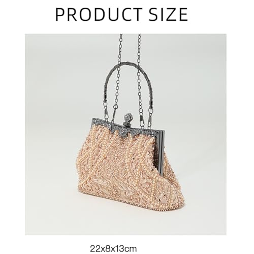 Sac de soirée avec perles de luxe pour mariage et grands cocktails chic