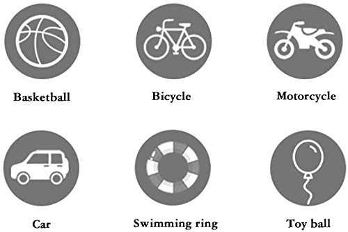 Bike Pump, Portable Mini Bicycle Tire Pump Foot Activated Pump Tyre Inflator with Pressure Gauge Inflation Needle and Inflatable Device Valve