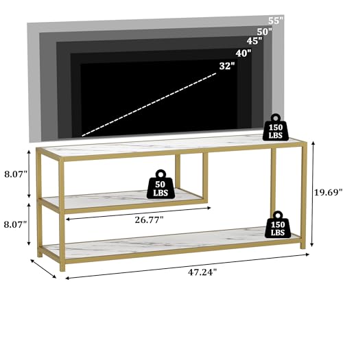 Luxury Marble Top TV Console