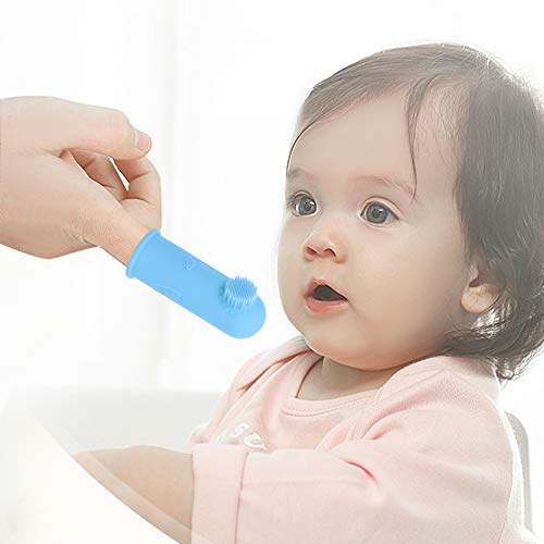 STOBOK 3 Peças de Silicone Escova de Dentes de Dedo de Bebê Dedo Ponto Escova de Dentes de Treinamen