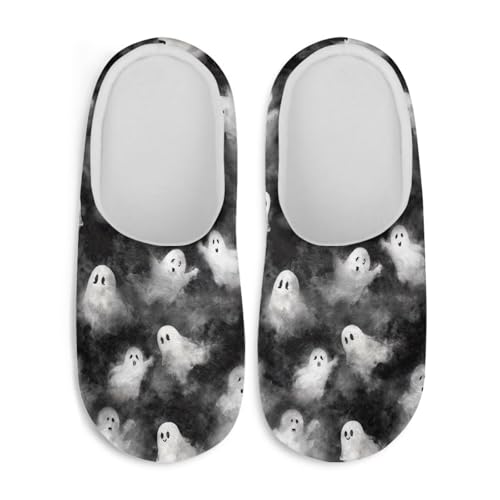 Womens Winter House Slippers Men Lightweight Cozy Washable Foldable Flannel Slides for Home,Travel,Spa and Hotel2