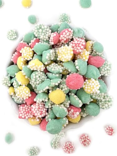 SweetGourmet Mini Pastel Mint Nonpareils, Creamy Mints with White Sprinkles,