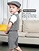 A&J DESIGN Toddler Suit for Boys Gentleman Wedding Church Photoshoot Formal Ring Bearer Outfit Dress Clothes Shorts Set with Newsboy Cap Light Gray 4-5T