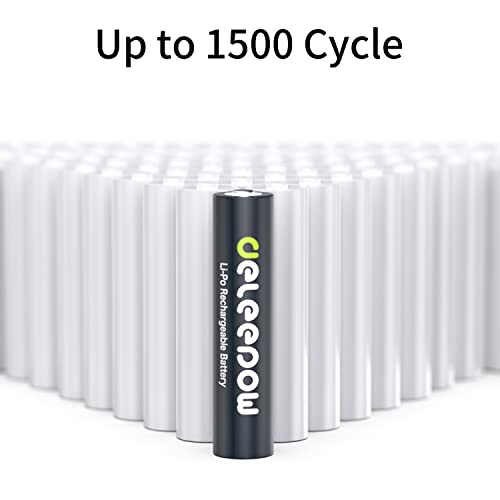 Deleepow Rechargeable Aaa Batteries 1200Mwh 1.5V Aaa Lithium Rechargeable Batteries 4-Pack Size 1500 Cycle(Only Batteries) #TOP3