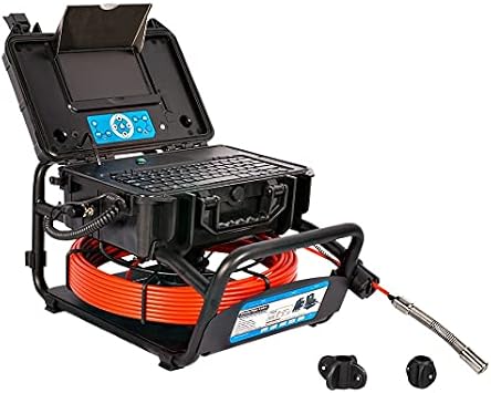 Vividia VS-749Bplus All-in-One Pipe Sewer Drain Tube Video Inspection Camera with 7" Portable Screen 115ft 35m Push-Rod Cable and 23mm Waterproof Camera with Self-Leveling and Built-in 512Hz Sonde