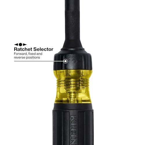 Image of Klein Tools 32313HD 13-in-1 Multi-bit Ratcheting Screwdriver, Double-Ended Impact Bit Set, 12 Impact Driver Bits and 1 /4-Inch Nut Driver