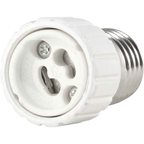 HiqLED UL-Listed E26/E27 to GU10 Adapter, Medium Screw (E26/E27 Edison Screw) to GU10 Base Socket Reducer Adapter Converter, Heat-Resistant, Anti-Burning, No Fire Hazard (3-Pack)