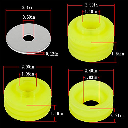 Body Mount Bushing Kit Kf04050Bk Fits For Ford F250 F350 1998-2018 Polyurethane Body Mounts, Oe Replacement (Yellow) #TOP4
