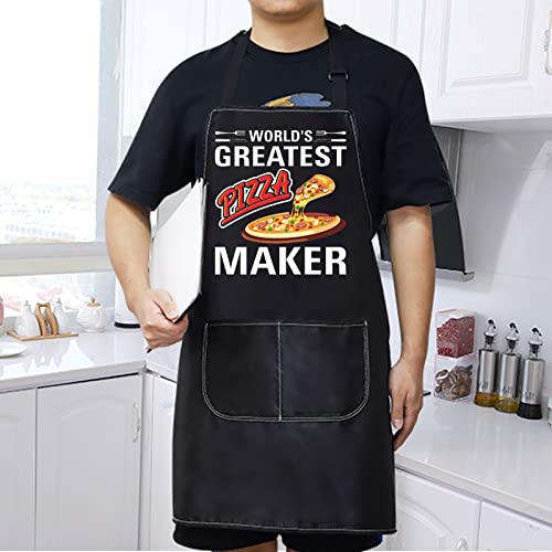 WZMPA Pizza Lover Adjustable Apron With Pocket Pizza Chef Gifts World's Greatest Pizza Maker Apron for Men Women Pizza Maker Apron - Image 3