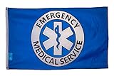 3x5FT EMS Flag Emergency Medical Service Banner Man Cave Garage Gift Ambulance