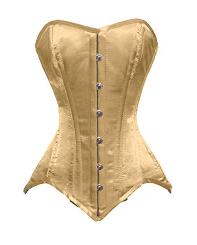 luvsecretlingerie Heavy Duty 26 Double Steel Boned Waist Training Satin Overbust Tight Shaper Corset #8851-OT-SA