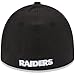 New Era Unisex-Adult NFL 39THIRTY Team Color Primary Primary Logo Stretch Fit Flex Football Cap Hat - Las Vegas Raiders Black - Medium/Large