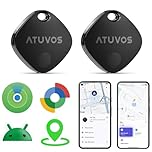 ATUVOS Dual System Air Tracker Tag PRO 2Pack, Smart Key Finder Works with Android Google Find Hub or iOS Apple Find My APP, Bluetooth Item Locator for Luggage, Suitcase, Bags