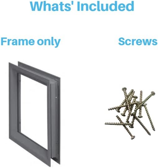 Steel Frame ONLY (Glass NOT Included) for a Commercial Door (8 x 32, Grey)