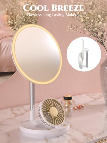 gelpal 3-in-1 LED Makeup Mirror w/ Fan - 13.49 w/ Code + 50% Off Code BPL2M6AZ - image 6