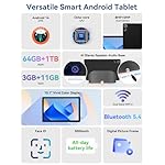 Tablet, Android 14 Tablet, 10.1 inch Tablets with Rechargeable Stereo Speaker Audio Dock, HD IPS Touch Screen, Otca-Core, 14GB RAM 64GB ROM 1TB Expansion, Wi-Fi 6, BT 5.3, Dual Camera, Google Tab 2025 - Image 3