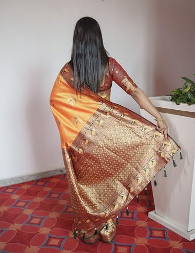 Pandadi Saree mustard paithani silk saree – image 3