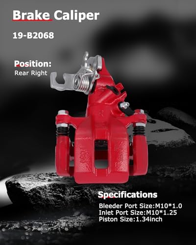Image of cciyu 19-B2068 Rear Right Brake Caliper Assembly w /Bracket 2004 2005 2006 2007 2008 For Acura For TSX,1998 1999 2000 2001 2002 2003 2004 2005 2006 2007 For Honda For Accord