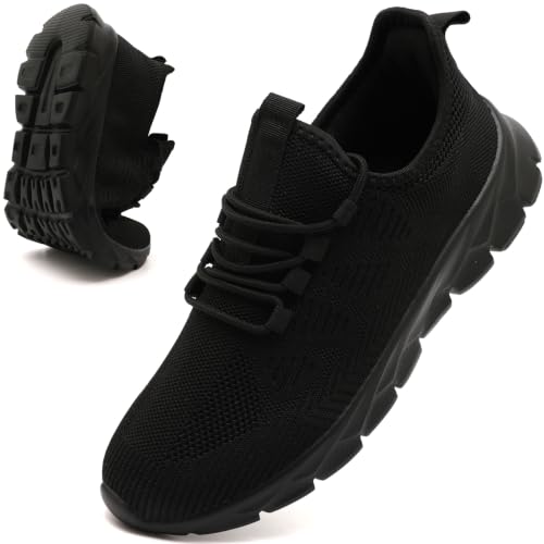 Image of Mens Lightweight Running Shoes Slip On Walking Tennis Gym Sneakers