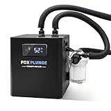Fox Plunge 1/3 HP Cold Plunge Chiller, Ice Bath Water Chiller with External Filter & Pump, Remote Control, Insulated Hoses, Cold Recovery for Home & Professional Use