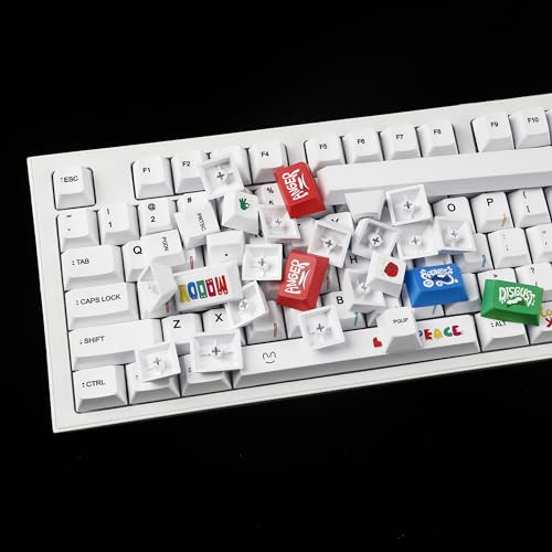 Image of YMDK Cherry Profile 131 Wukds Mood Dye Sub Thick PBT KEYCAP for MX Mechanical Keyboard 61 68 84 87 96 104 108