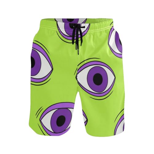 Short de bain respirant homme maillot de bain graffiti vert fluo