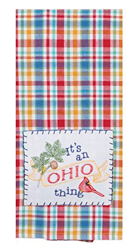 2 Piece Kay Dee Home State Of Ohio Embroidered Kitchen Towel Bundle #TOP2