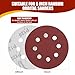 YNZDRWA 70 PCS 5 Inch Sanding Discs, 40 80 120 180 240 320 400 600 800 Grit Hook and Loop Sandpaper for Random Orbital Sander