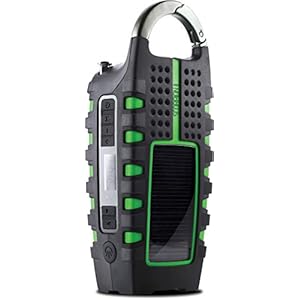 Eton – Scorpion II Rugged Multipowered Portable Emergency Weather Radio & Flashlight Green, Hand Crank, LED Flashlight, Smartphone Charger, Solar Power, 800 MAH Battery, Commitment to Preparedness
