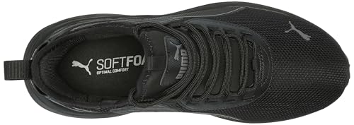 PUMA Tênis masculino Amplifier, Puma largo, preto, cinza escuro, 11 Wide