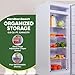Hamilton Beach HBFRF6892-WHITE HBFRF6892 Upright Convertible Fridge/Freezer-Reversible Door-Removable Glass Shelves-Adjustable Controls-6.8 cu ft, White