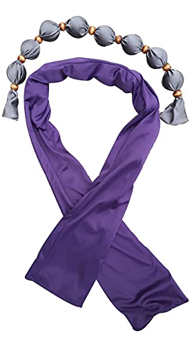 Nano-Ice Cooling Necklace + Scarf - Purple | Beat The Heat in Style! | Take Out of Freezer for Hours of Cooling Relief!