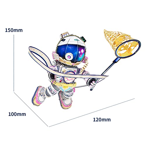 Mu Metal 3D Puzzles For Adults The Little Astronaut Spaceman Outerspace Exploration Spaceships Shuttle Launch Model Kits Block Building, Laser Cut Scientific Space Station Study Diy Sets Gift #TOP4