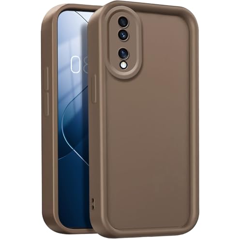 GOGME Funda para Huawei Honor 70 5G, Funda Protectora Completa de Silicona TPU Suave, Carcasa Antipolvo Prueba de Choques - Marrón