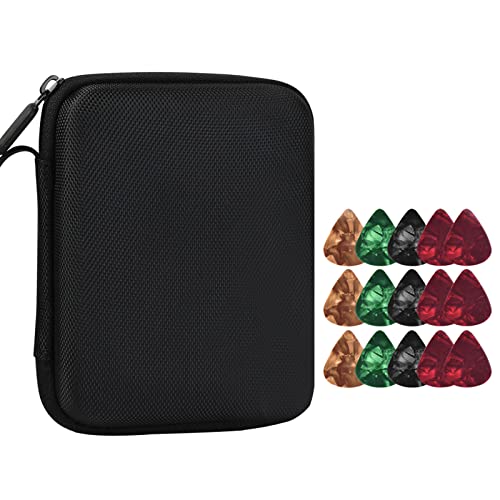 caigou Étui de support de médiator pour guitare électrique acoustique avec 15 médiators de guitare PCS sac de ment… - Les Beatles, Paul McCartney, John Lennon, RIngo Starr, George Harrison caigou Étui de support de médiator pour guitare électrique acoustique avec 15 médiators de guitare PCS sac de ment…