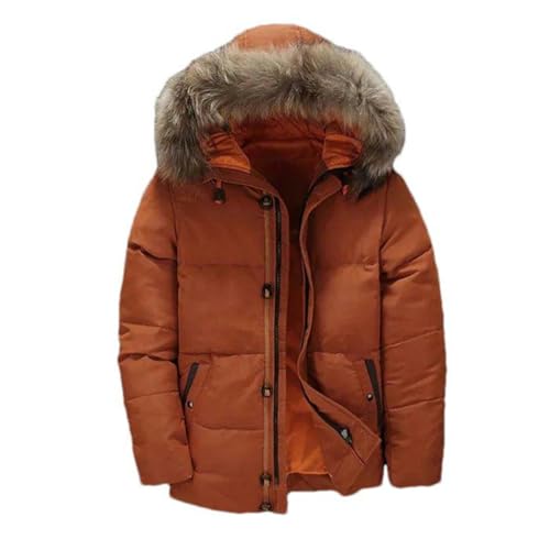 Veste d'hiver épaisse JXQXHCFS doudoune homme contre le froid à boutonnage simple avec capuche