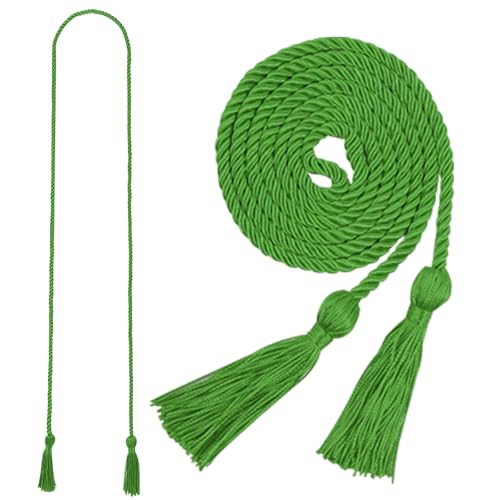Image of Graduation Honor Cord 68 inch Grad Braided Honor Cords with Tassel Honor Rope Grad Cords for Graduation Students Bachelor Master Doctoral Gown Grad Decor (Kelly)