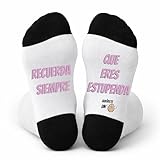 mundohuevo Calcetines Divertidos para Mujer con Mensaje “Recuerda siempre que eres estupenda” – Regalo Original y Bonito para Novia, Amiga o Cumpleaños