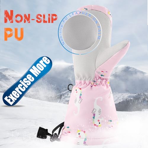 Image of BAVST Winter Kids Waterproof Gloves for Boys Girls Snow Ski Toddler Baby Mittens Outdoor for Infant Teens 1-5T