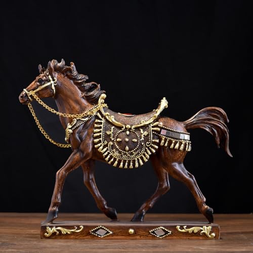 Image of LR Decor Bazaar Horse Figurine Tabletop Decoration Horse Statue for Living Room Table Office Style B
