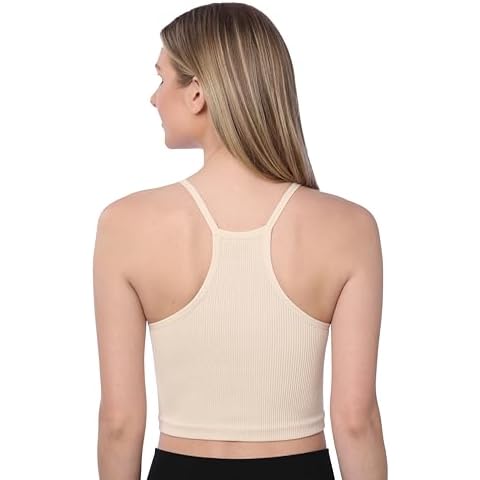 Isadora Paccini Women's Pearl Medium Ribbed Scoop Neck Sleeveless Summer Tops for Women, 2280P-PRL-M Cover