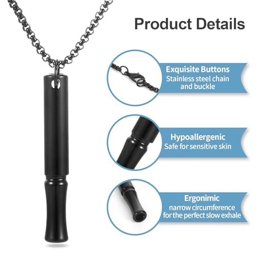 Mowouhn Colar de respiração para alívio de ansiedade e estresse, ferramentas para parar de fumar, co