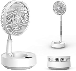 Snowpea Quiet Desk Fan Oscillating Room Fan 5 Speeds 25dB Silent Table Fan Air Circulator Fan with Remote Control 8000mAh Battery for Outdoor Bedroom Office Living Room (White)