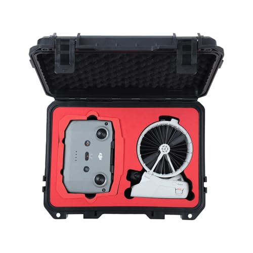 Drogear Travel Hard Case for DJI Flip Fly More Combo | Holds Up to 7 Batteries Fits Drone DJI RC 2 / RC-N3 Remote Controller Charging Hub & Accessories | IP67 Waterproof Shockproof Dustproof