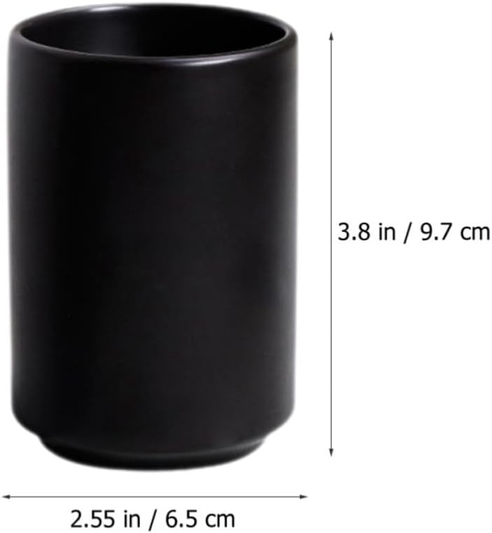 Homoyoyo 2pcs Ceramic Tea Cups with Frosted Bottom Design 240ml Multi-purpose Japanese Style Drinking Cups for Party Drinks and Kitchen Use