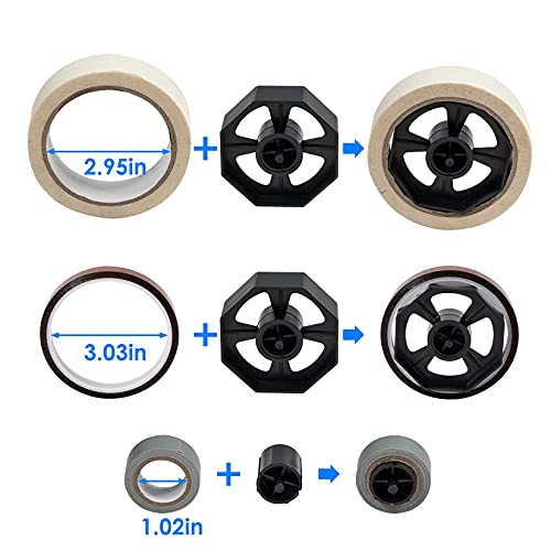 Desktop Tape Dispenser Adhesive Roll Holder (Fits 1" & 3" Core) with Weighted Nonskid Rose red image 1
