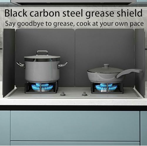 Genérico Protector antisalpicaduras de Grasa de Acero Inoxidable - Antiadherente, Plegable de 3 Lados - Protector de Aceite para Cocina para una Limpieza fácil y Segura
